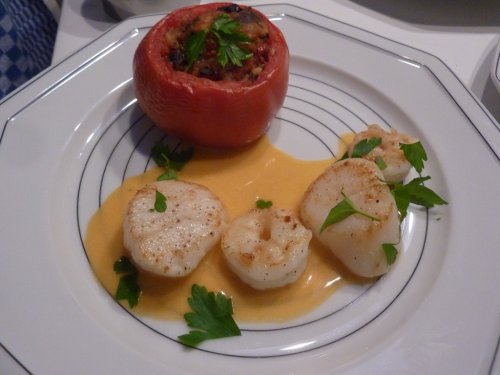 Fisch-Tomate farcie avec fruits de mer 404 Kcal/ | Hochgeladen von: Muminni