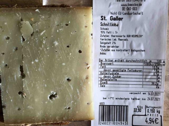 Bio St. Galler Schnittkäse, light 15% Fett i. Tr. von gsar | Hochgeladen von: gsar