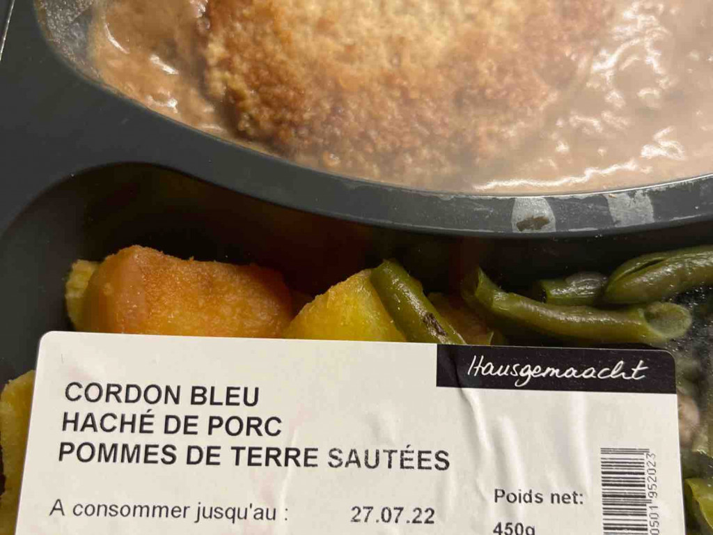 Cordon bleu haché de porc, pommes de terre sautées, haricots von | Hochgeladen von: Waasserpuddeldeier