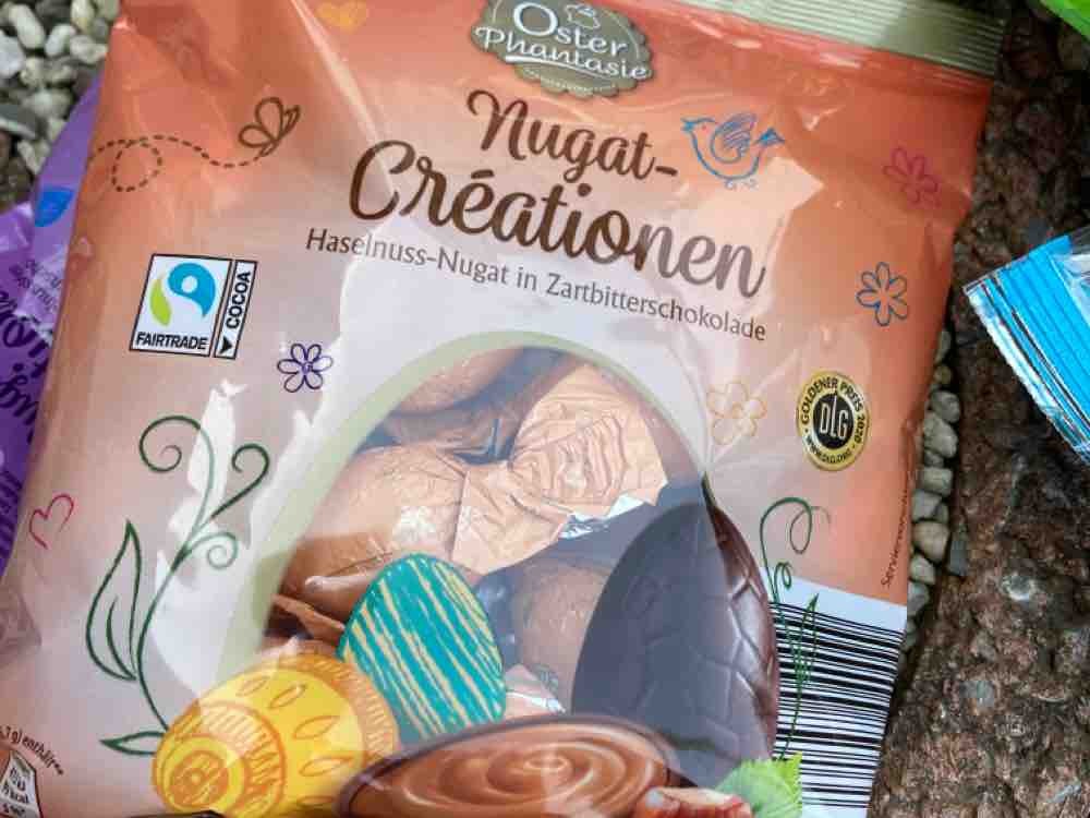 Nougat Creationen  Ei, Haselnuss-Nugat in Zartbitterschokolade v | Hochgeladen von: SylkeBueldmoellerweb.de