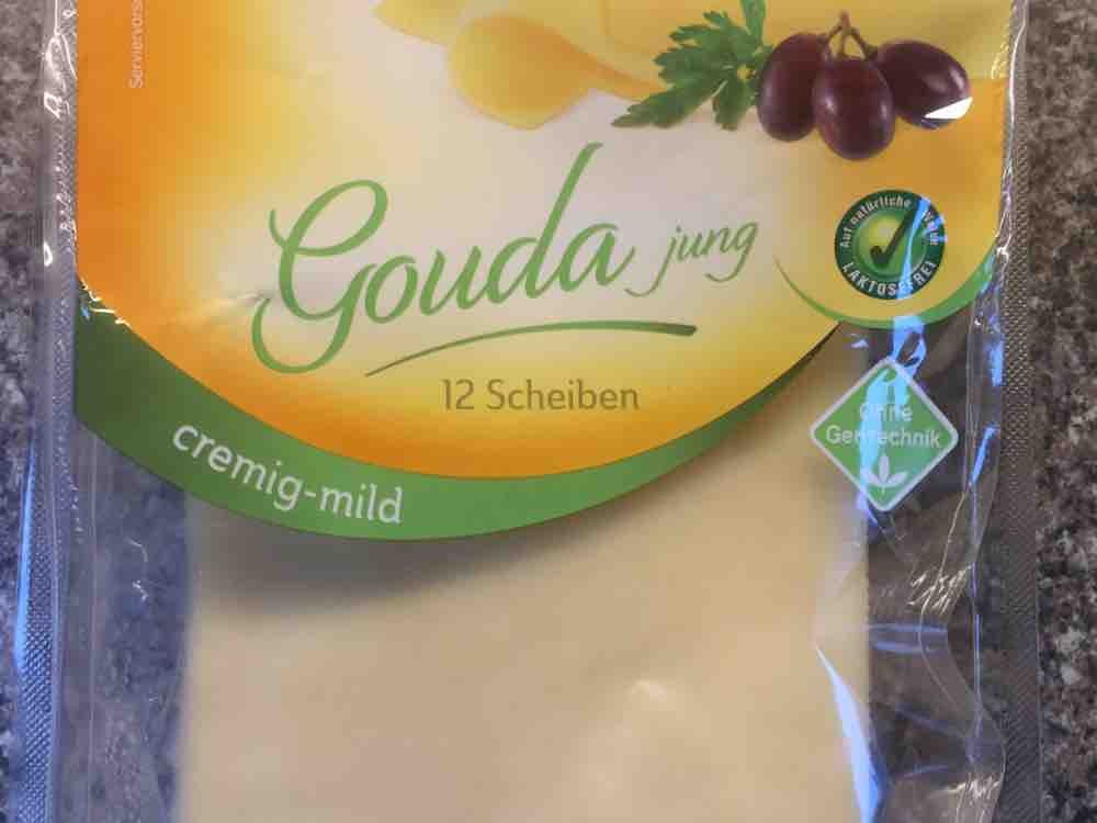 Milbona, Gouda - Käse Fddb i.Tr. Fett cremig jung, in Kalorien 48% - Scheiben mild