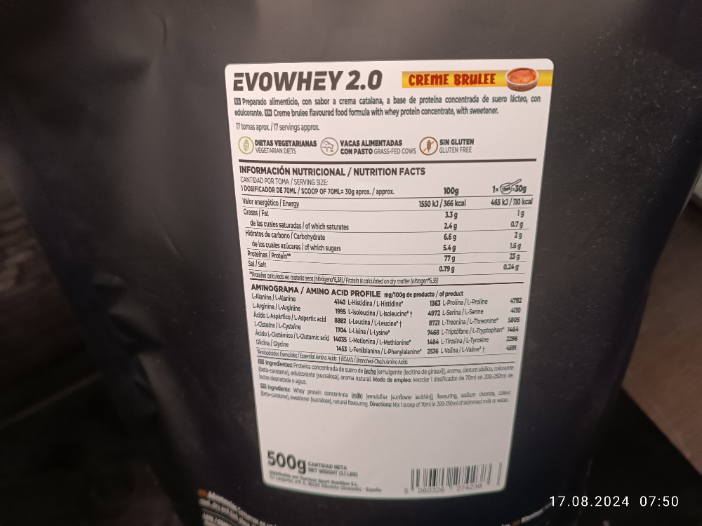 Evowhey 2.0, Creme Brulee von eyduotto | Hochgeladen von: eyduotto