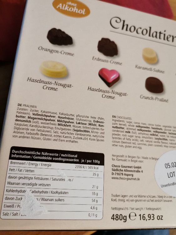 Chocolatier belgian selection, ohne Alkohol von maerythatgurl | Hochgeladen von: maerythatgurl
