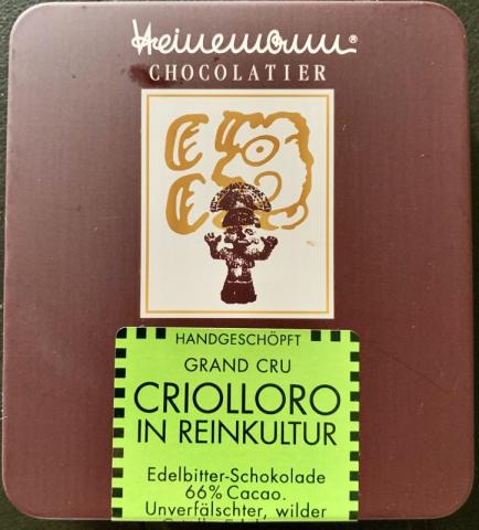 Criolloro in Reinkultur Grand Cru, handgeschöpft, Edelbitter | Hochgeladen von: Esszimmer