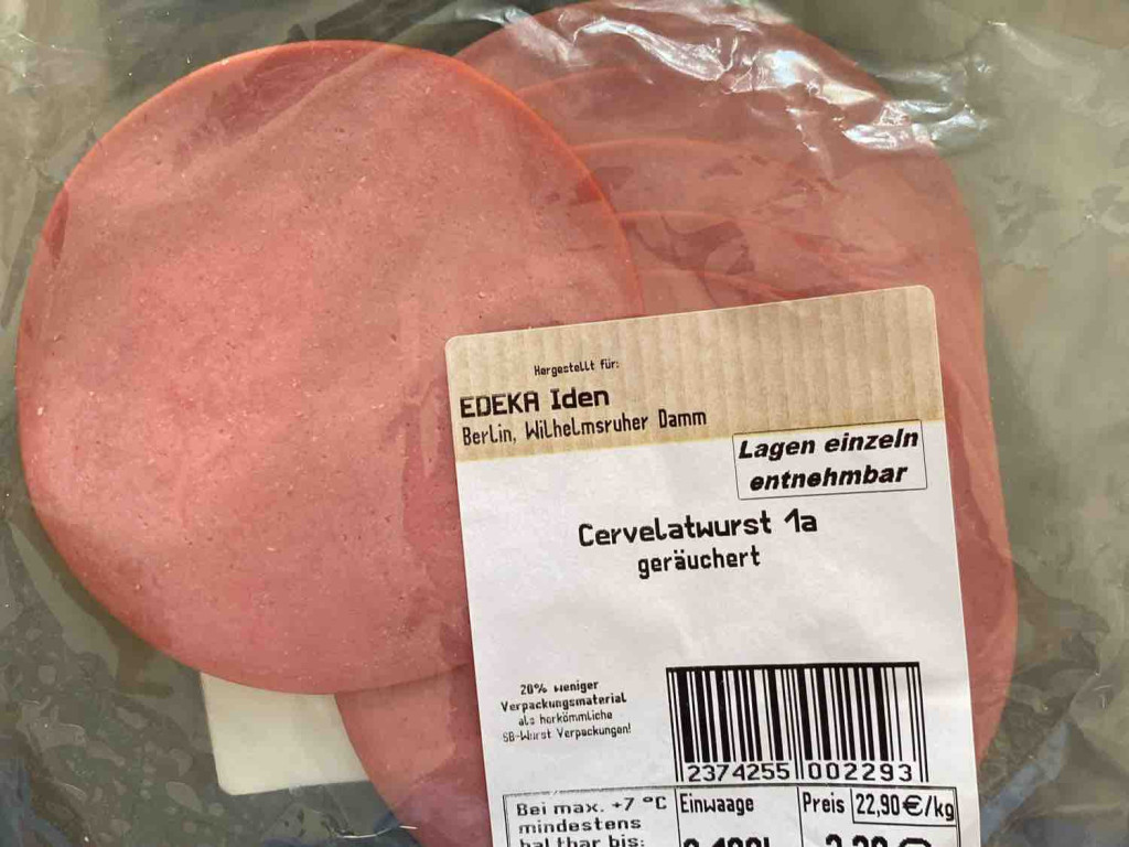 Cervelatwurst 1a Edeka, geräuchert Edeka von BoIn | Hochgeladen von: BoIn