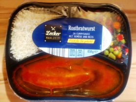 Rostbratwurst in Currysoße mit Gemüse und Reis | Hochgeladen von: cucuyo111
