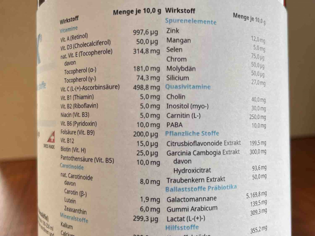 Mikronährstoff, pro 10g von sthe | Hochgeladen von: sthe