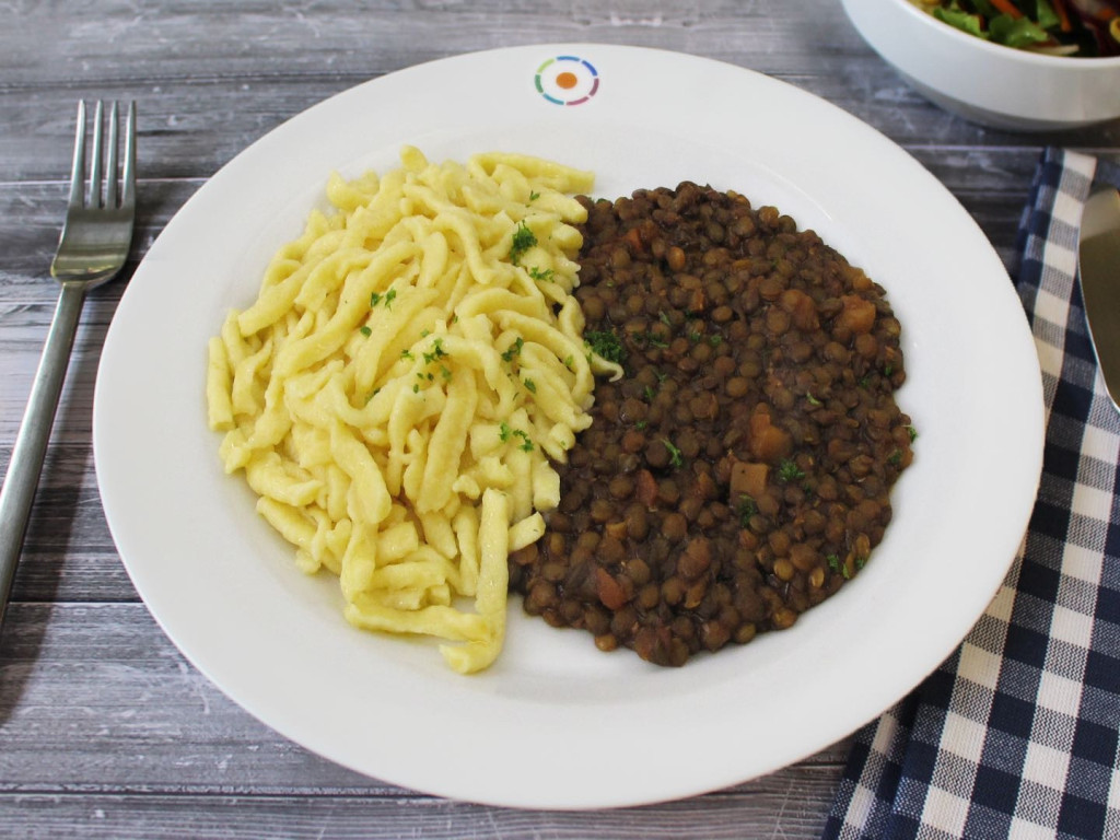 Linsen und vegane Spätzle Mensa Vaihingen von JLI | Hochgeladen von: JLI