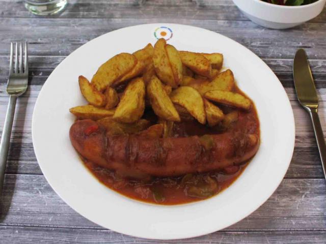 Wurst mit Country Potatoes Mensa Vaihingen, 239g von JLI | Hochgeladen von: JLI