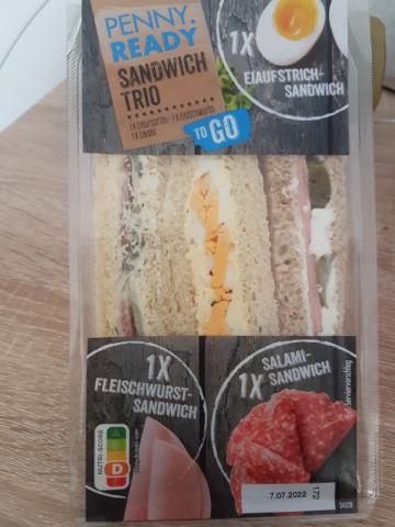 Penny Ready Sandwich Trio, Eiaufstrich, Fleischwurst, Salami von | Hochgeladen von: ProLife