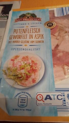 Putenfleisch gewürfelt in Aspik, Aldi von Netty69 | Hochgeladen von: Netty69