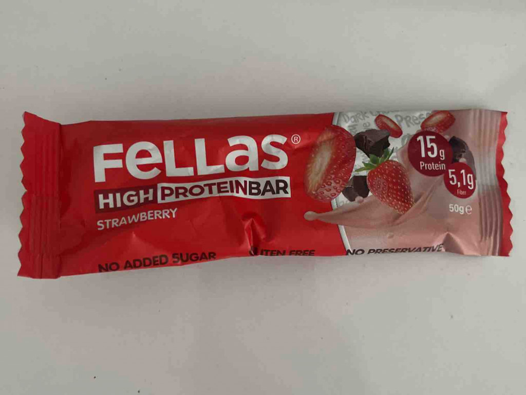 Fellas High Protein Bar Strawberry von Salivan | Hochgeladen von: Salivan