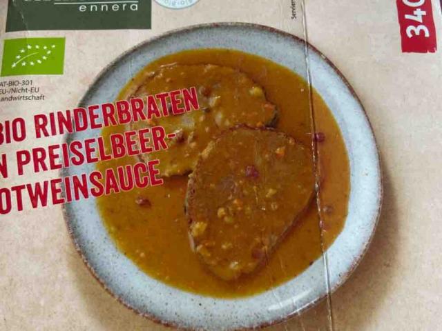 Bio Rinderbraten in Preiselbeer-Rotweinsauce, 34056 von Krake | Hochgeladen von: Krake