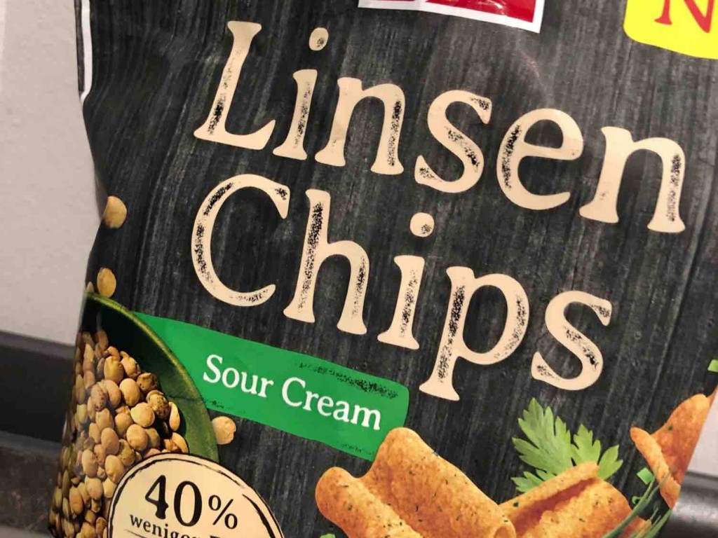 funny-frisch, Linsen Chips, Sour Cream, 40% weniger Fett Calories - Chips -  Fddb