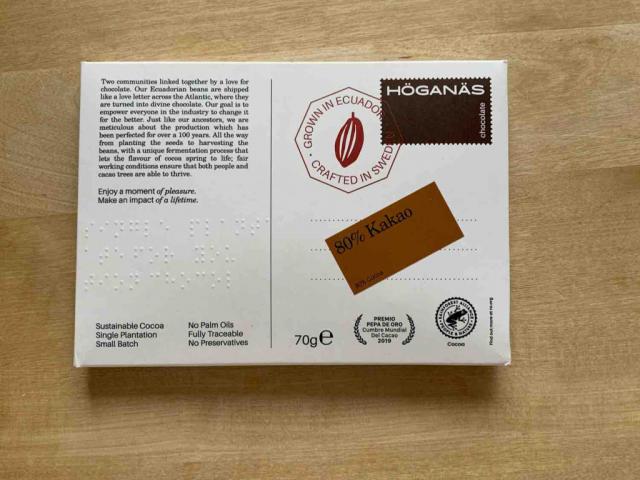 Höganäs chocolate, 80% kakao by Lunacqua | Uploaded by: Lunacqua