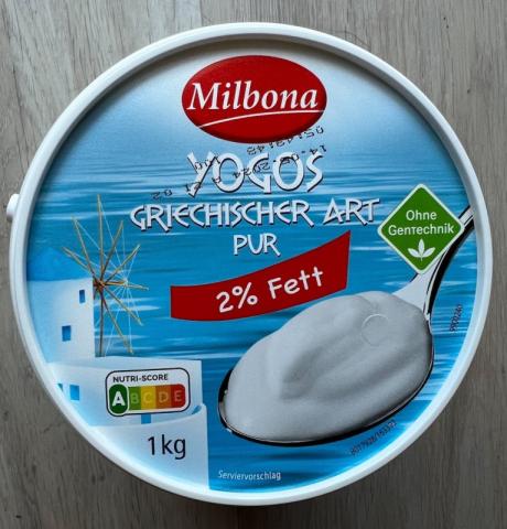 Yogos Grieschischer Joghurt 2% (Milbona), Joghurt | Hochgeladen von: smaaty