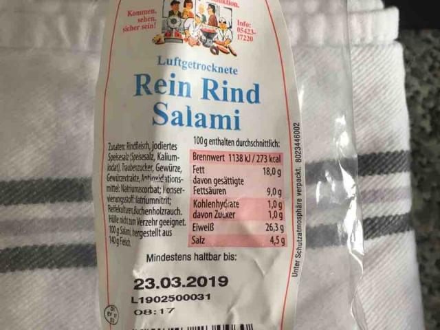 Reine Rind Salami von Socki | Hochgeladen von: Socki