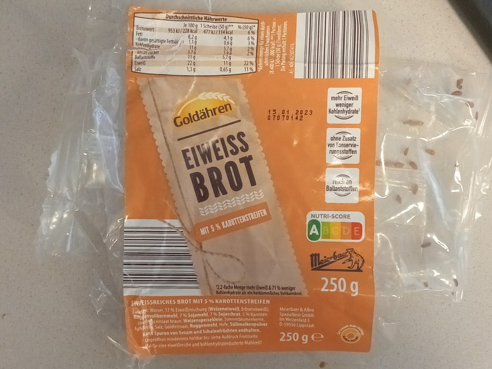 Eiweiss Brot mit 5% Karottenstreifen, Goldähren von gaertner1301 | Hochgeladen von: gaertner1301892 Eiweiss Brot mit 5% Karottenstreifen, Goldähren von gaertner1301 | Hochgeladen von: gaertner1301892
