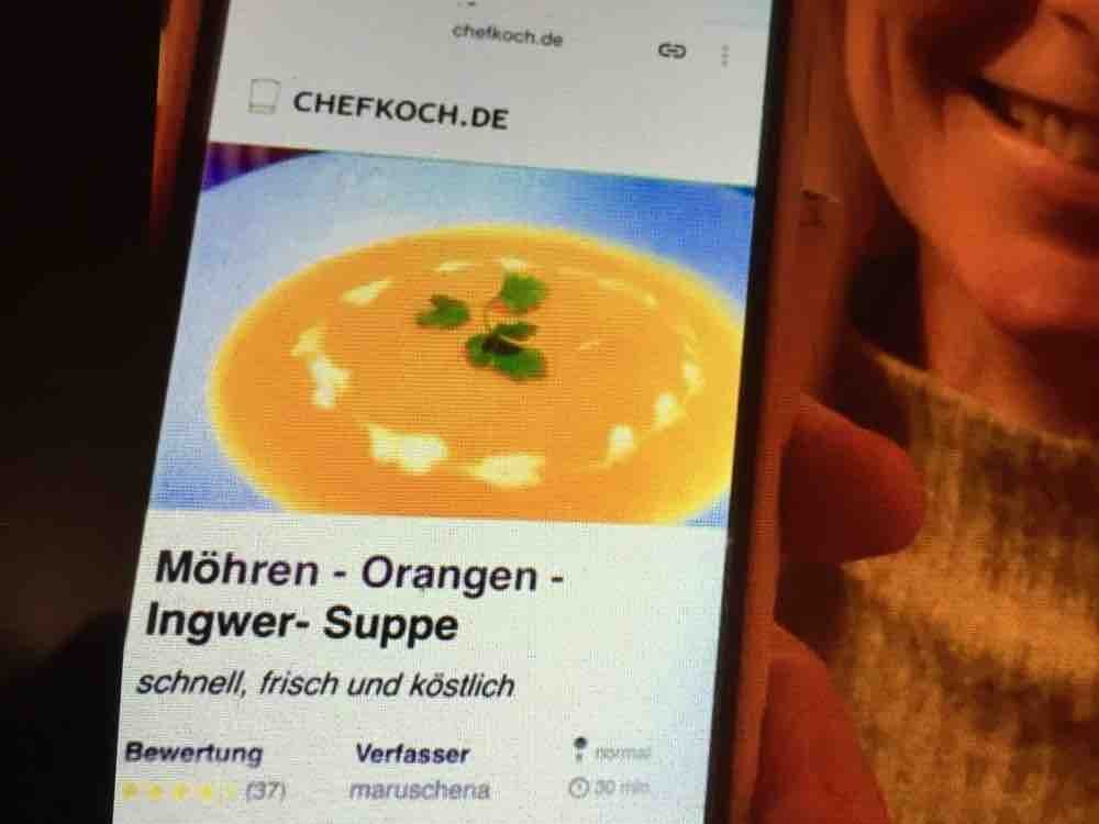 Mhren-Orangen-Ingwer-Suppe von mickeywiese | Hochgeladen von: mickeywiese