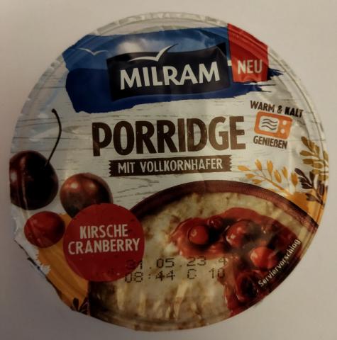 Porridge mit Vollkornhafer, Kirsche Cranberry | Hochgeladen von: JoergGreeny