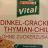 Dinkel Cracker Thymian Chili, ohne Zuckerzusatz von MalenaNeu | Hochgeladen von: MalenaNeu