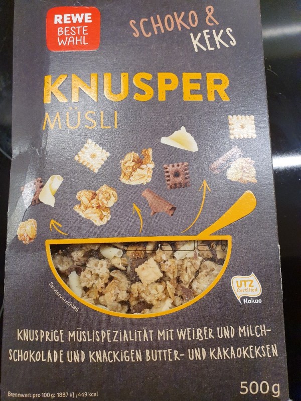 Rewe Beste Wahl Knusper Musli Schoko Und Keks Kalorien Musli Fddb