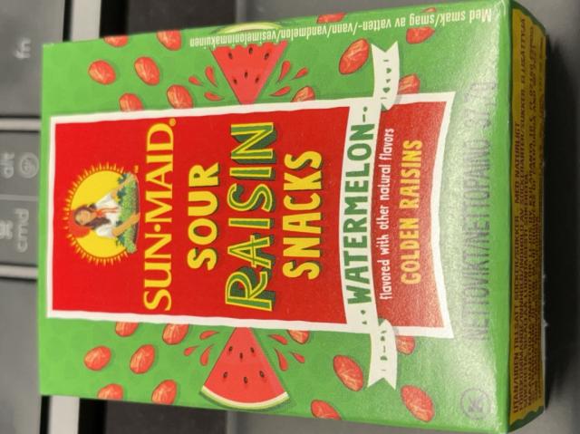 Sunmaid Sour Raisin Snacks, Watermelon flavor by aaaeide | Uploaded by: aaaeide