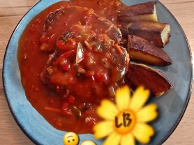 LB: Schweineschnitzel Puszta Sauce+Kartoffelpsal | Hochgeladen von: Muckelchen2407
