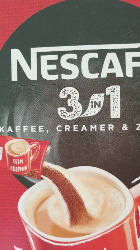 Nescafe 3 in 1 - 1 Portion zubereitet, Kaffee, Creamer und Zucke | Hochgeladen von: Feenstaub im Wald