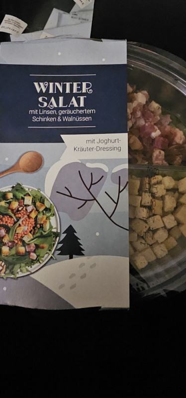 Winter Salat (Kaufland), Mit Linsen,  geräuchertem Schinken  &am | Hochgeladen von: Noulaki
