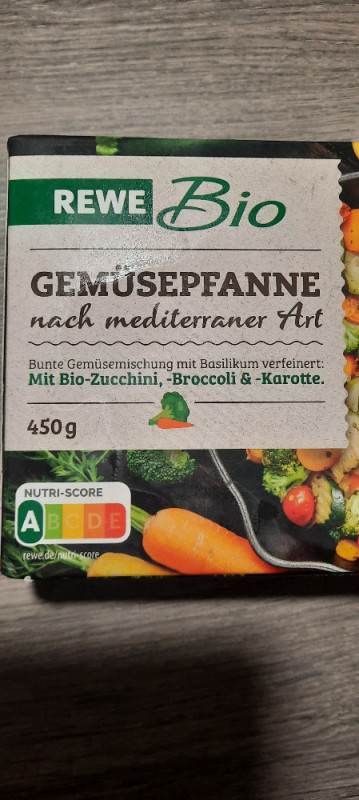 Rewe Bio, Gemüsepfanne mediterraner Art Kalorien - Neue Produkte - Fddb