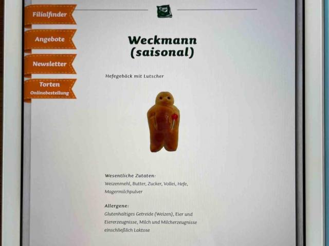 Weckmann Bäckerei Schneider, ohne Glasur von Jnc84 | Hochgeladen von: Jnc84