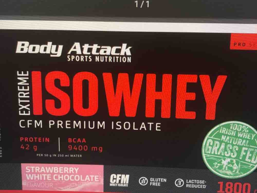 Body Attack Extreme ISO Whey , Strawberry White Chocolate von Go | Hochgeladen von: GobiAusVaake