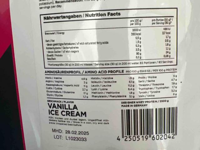 Designer Whey Protein, Vanilla Ice Cream von jeyb | Hochgeladen von: jeyb