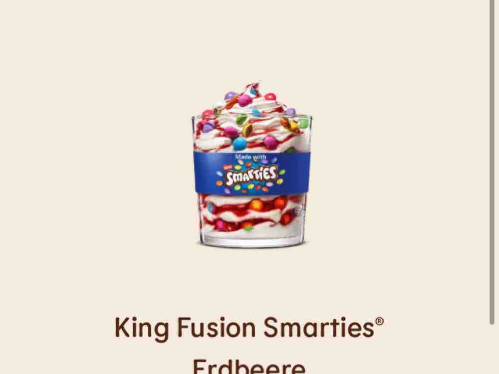 King Fusion Smarties Erdbeere, je Portion = 323 kcal von Shaolin | Hochgeladen von: Shaolin23