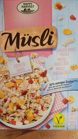 erdbeer kokos müsli, 30% weniger Zucker, vegan von maertla37 | Hochgeladen von: maertla37