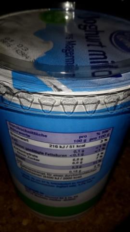 Joghurt mild aus Magermilch 0,1%, natur | Hochgeladen von: Comandante