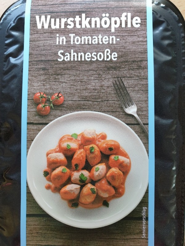 Wurstknoepfle in Tomaten Sahnesosse, Fertiggericht LIDL von emma | Hochgeladen von: emmahexe