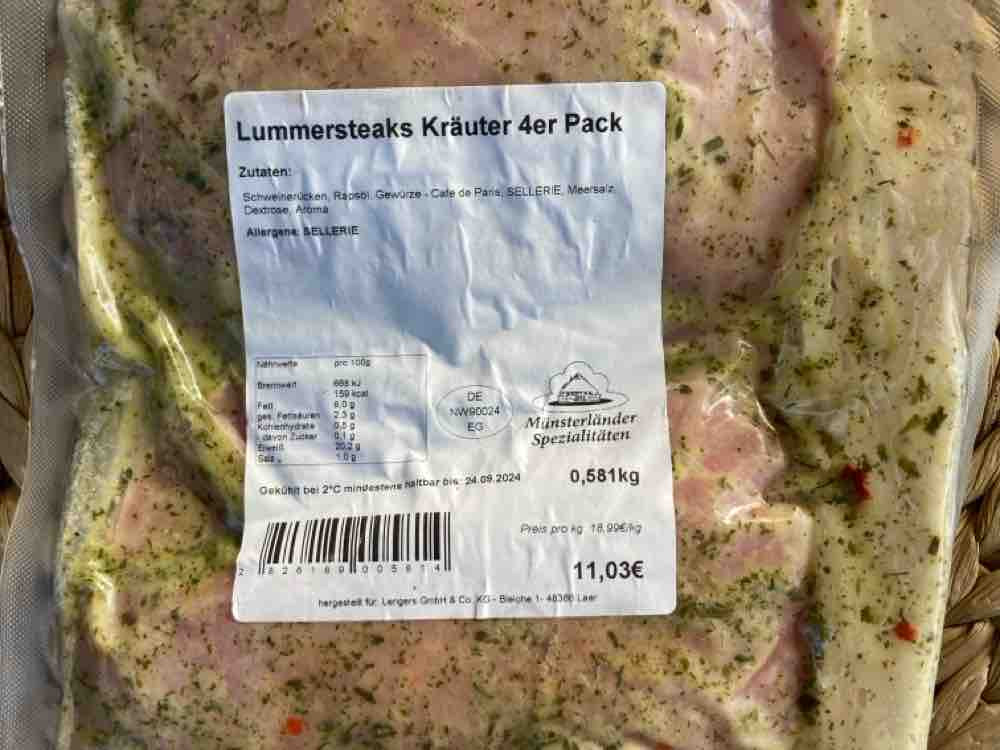 Lummersteaks Kräuter Schweinerücken, Allergene: SELLERIE von Kre | Hochgeladen von: Kretschko