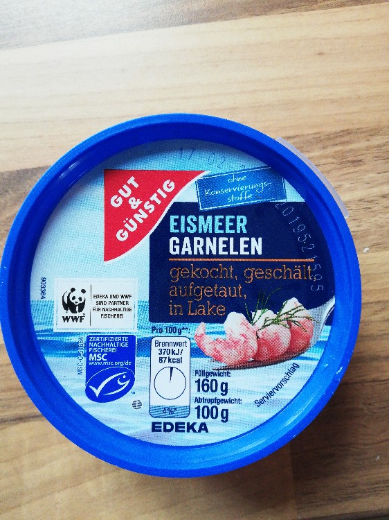 Eismeer Garnelen, gekocht, geschält, aufgetaut, in Lake von Supe | Hochgeladen von: Supernobbe