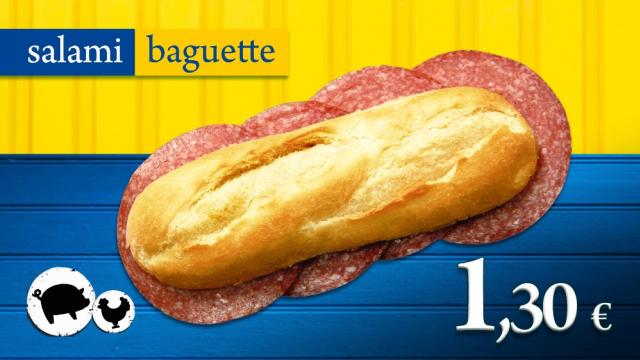 Salami-Baguette Weizen, (4x Salami, 2x Essiggurke, von kolron043 | Hochgeladen von: kolron04399