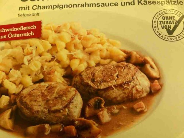 Schweinsmedaillons, mit Champignonsahnesauce und K?sesp?tzle von | Hochgeladen von: mgp1982