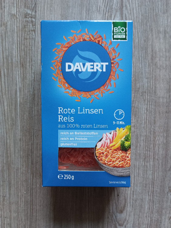 Davert, Rote Linsen Reis Calories - New products - Fddb