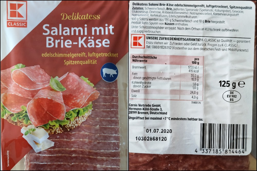 Salami mit Brie-Käse, edelschimmelgereift, luftgetrocknet von Ch | Hochgeladen von: ChaosTotal