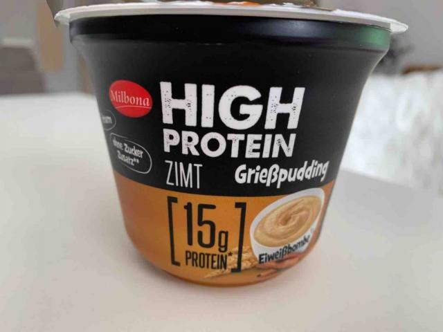 Milbona High Protein Grießpudding Zimt, Fettarm, ohne Zucker Zus | Hochgeladen von: mkmichi