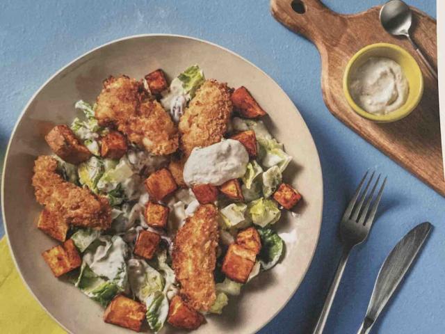 Hähnchen-Nuggets mit Süßkartoffel-Bohnen-Salat von Janerl | Hochgeladen von: Janerl