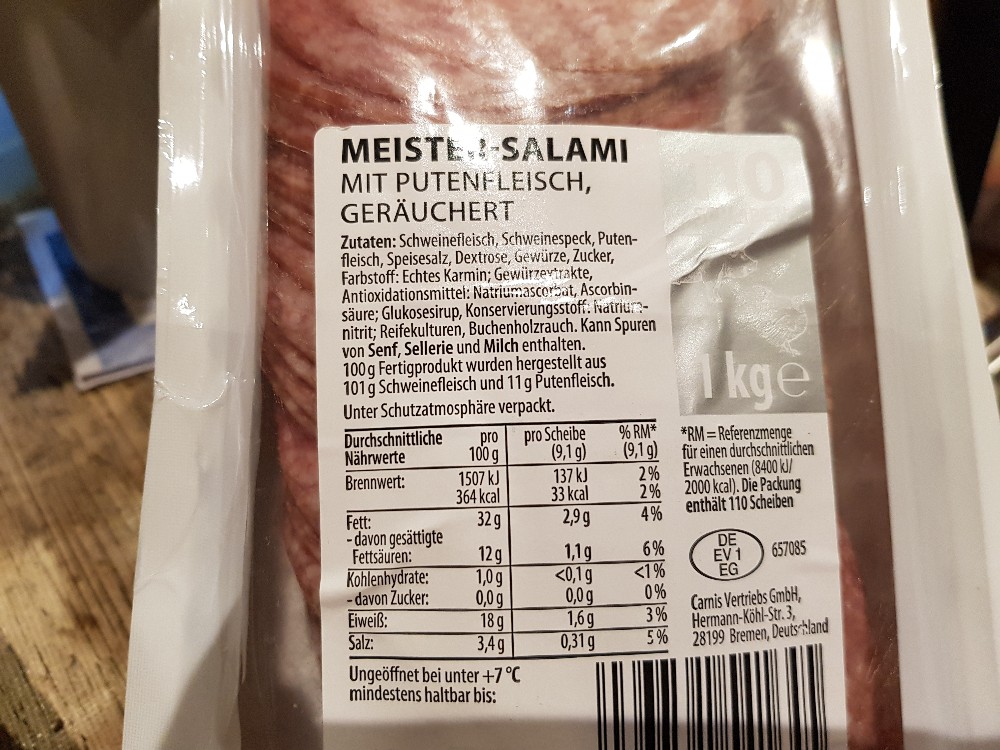 Meister-Salami mit Putenfleisch, geräuchert von Cellamaus | Hochgeladen von: Cellamaus