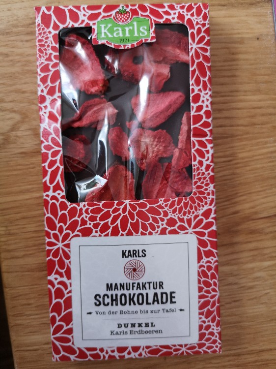 Dunkle Schokolade mit Karls Erdbeeren, Kakao 58% mindestens von  | Hochgeladen von: minicleo85641
