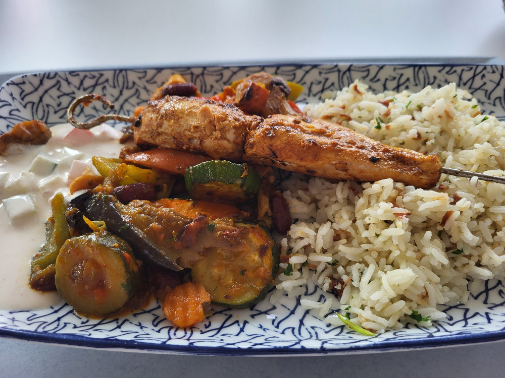 Chicken Tikka, Hähnchenspieß mit Joghurt, Pulao Reis & Ofen  | Hochgeladen von: pergman