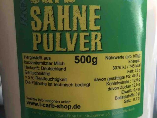 Sahnepulver lcarbshop von nurich | Hochgeladen von: nurich